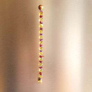 7" bracelet with Citrine, Amethyst and amber with magnetic gold tone clasp